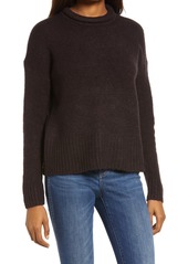 Madewell Fulton Puff Neck Trim Pullover in Heather Raisin at Nordstrom