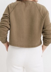 Madewell MWL Airtyterry Crop Sweatshirt in Hthr Olive Tree at Nordstrom