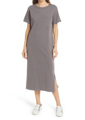 Madewell Oversize Sueded Cotton Pocket T-Shirt Dress in Coastal Granite at Nordstrom