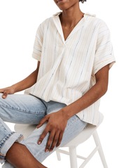 Women's Madewell Park Textured Stripe Popover Shirt