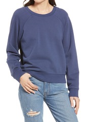 Madewell Shrunken Recycled Cotton Sweatshirt in Classic Indigo at Nordstrom