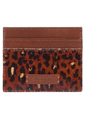 Women's Madewell The Leather Card Case: Painted Leopard Genuine Calf Hair Edition - Brown