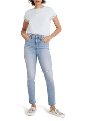 Madewell The Perfect High Waist Distressed Jeans in Coffey Wash at Nordstrom