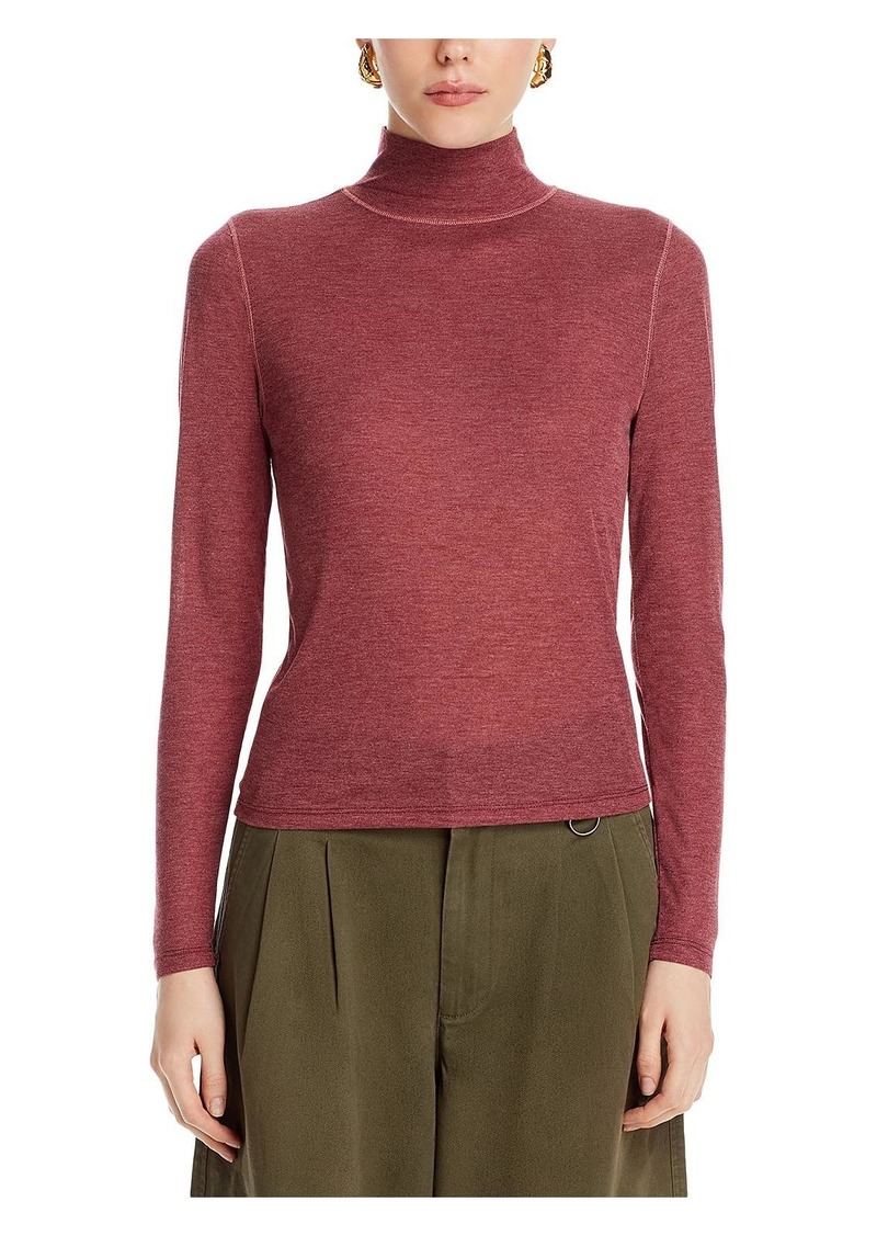 Madewell Womens Mock Neck Long Sleeve Pullover Top