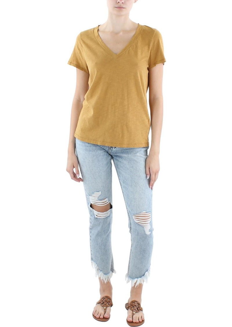 Madewell Womens Slub V-Neck Pullover Top