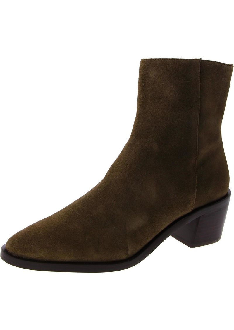 Madewell Womens Suede Block Heel Booties