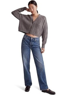 Madewell Cable-Knit Crop Cardigan