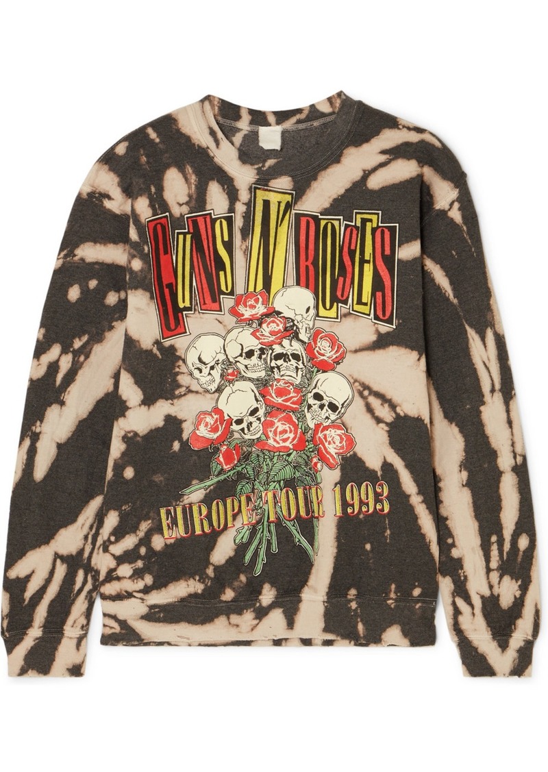 Guns N' Roses Distressed Printed Cotton-blend Sweatshirt