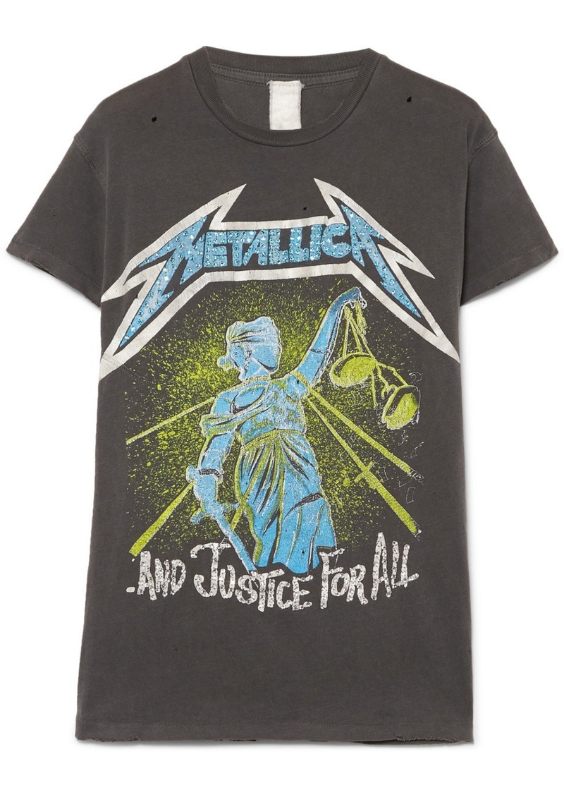 distressed metallica t shirt