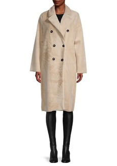 Magaschoni Double-Breasted Faux Fur Coat
