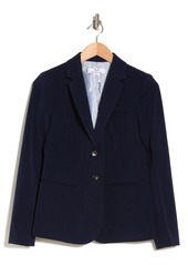 Magaschoni Long Sleeve Notch Collar Two Button Blazer in Navy at Nordstrom Rack