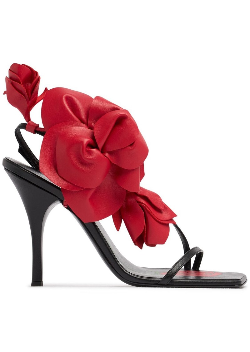 Magda Butrym 105mm Leather Flower Sandals