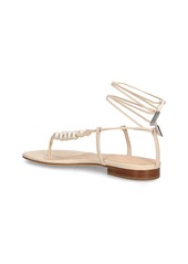 Magda Butrym 10mm Grosgrain & Pearls Flat Sandals