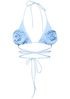 Magda Butrym 3d Flower Tech Triangle Bikini Top