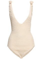 Magda Butrym Crocheted Cotton Blend Bodysuit