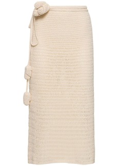 Magda Butrym Crocheted Cotton Blend Skirt