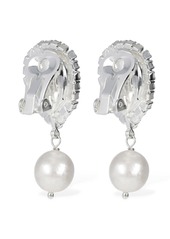 Magda Butrym Crystal & Pearl Drop Earrings