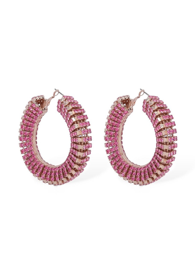 Magda Butrym Crystal Hoop Earrings