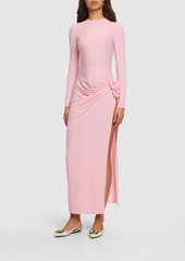 Magda Butrym Draped Jersey Long Dress