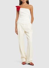 Magda Butrym Draped Jersey One Shoulder Top