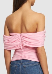 Magda Butrym Draped Off Shoulder Cutout Top