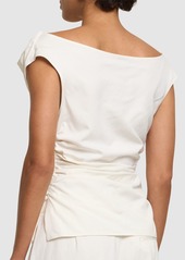 Magda Butrym Draped Silk Top