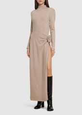 Magda Butrym Draped Wool & Silk Knit Long Dress
