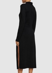 Magda Butrym Draped Wool & Silk Knit Mini Dress