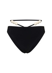 Magda Butrym Embellished Jersey Bikini Bottoms