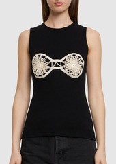 Magda Butrym Embellished Jersey Tank Top