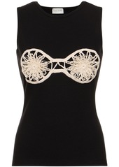 Magda Butrym Embellished Jersey Tank Top