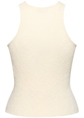 Magda Butrym Embroidered Cotton & Linen Knit Top