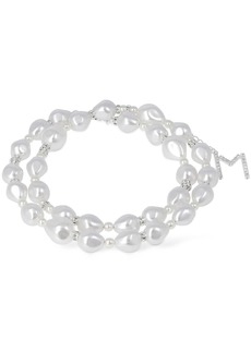 Magda Butrym Faux Pearl Double Wrap Necklace