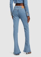 Magda Butrym Flared Low Rise Cotton Denim Jeans