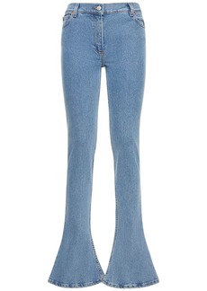 Magda Butrym Flared Low Rise Cotton Denim Jeans