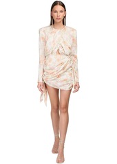 Magda Butrym Floral Print Stretch Silk Mini Dress