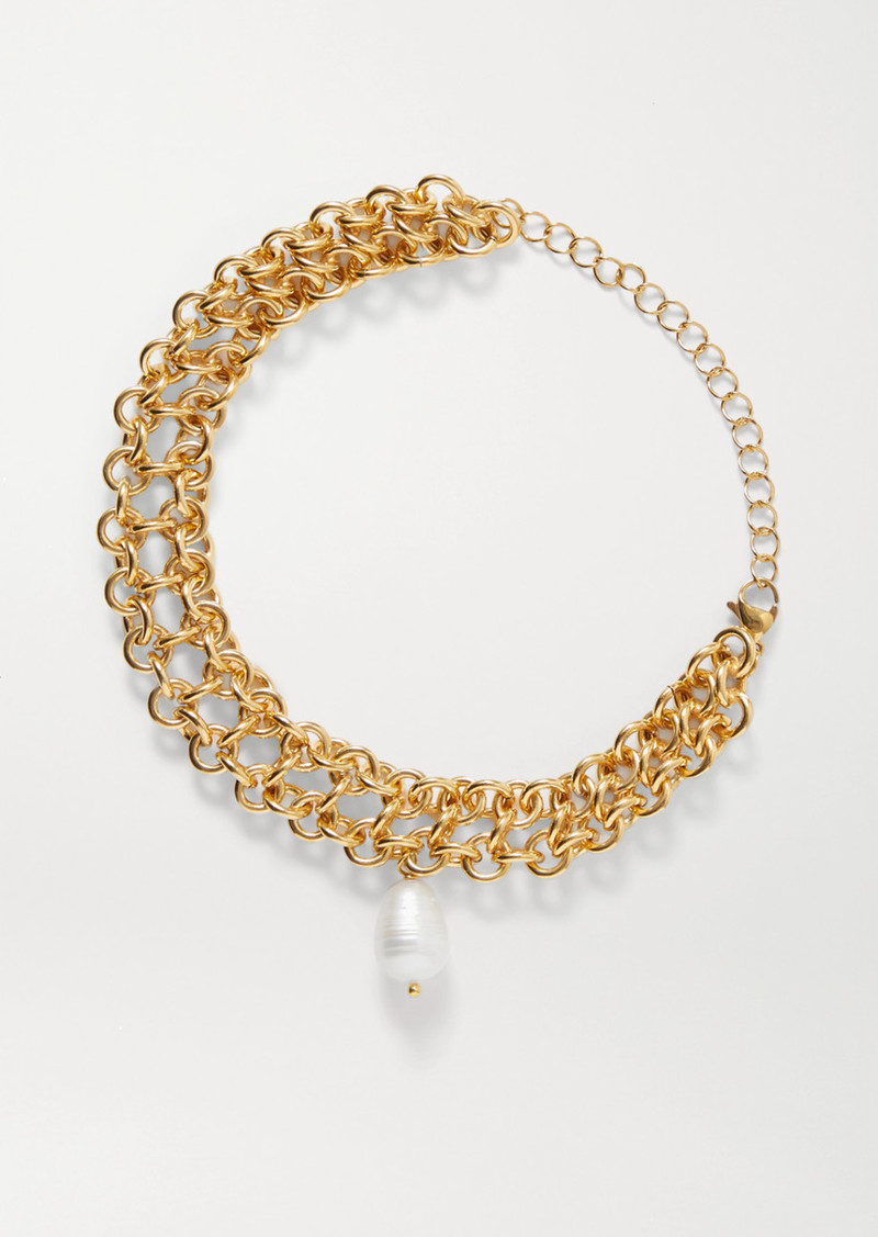 Gold-plated Pearl Anklet
