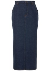 Magda Butrym High Rise Cotton Denim Midi Skirt