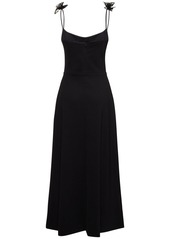 Magda Butrym Jersey Midi Dress W/roses