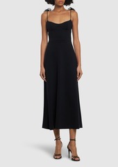 Magda Butrym Jersey Midi Dress W/roses