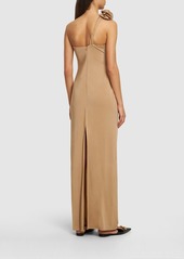 Magda Butrym Jersey One Shoulder Long Dress