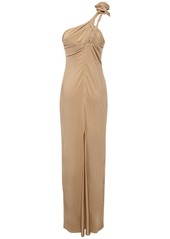 Magda Butrym Jersey One Shoulder Long Dress