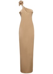 Magda Butrym Jersey One Shoulder Long Dress