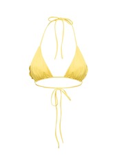 Magda Butrym Jersey Triangle Bikini Top W/roses
