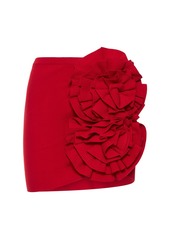 Magda Butrym Knit Mini Skirt 3d W/ Flowers