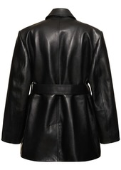 Magda Butrym Leather Belted Jacket