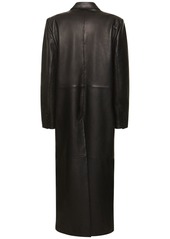 Magda Butrym Leather Double Breasted Coat