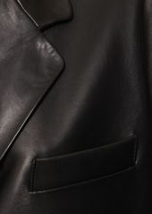 Magda Butrym Leather Double Breasted Coat