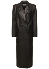 Magda Butrym Leather Double Breasted Coat