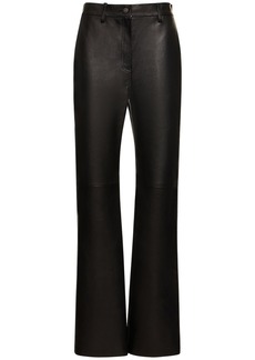 Magda Butrym Leather High Rise Straight Pants